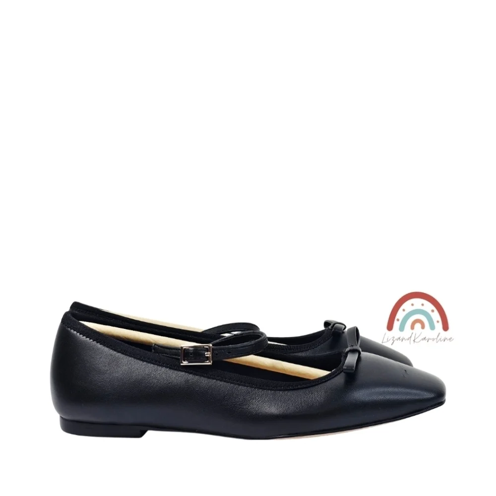 New! Quinn Mary Jane Ballet Flats in Leather